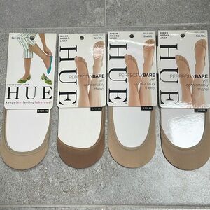NWT set of 4 sheer shoe liners by HUE